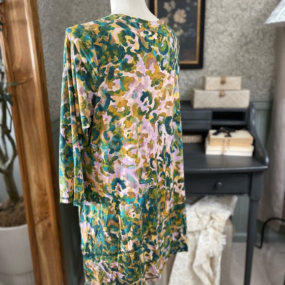 LOGO by Lori Goldstein Multicolor Abstract Blouse - Picture 4 of 7